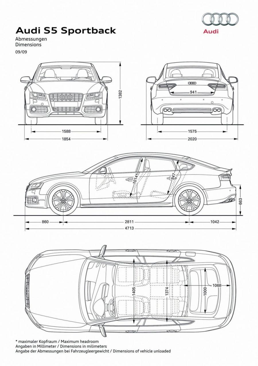 Схема Audi S5 Sportback 2010 года  (WW) (фото 14 из 23)